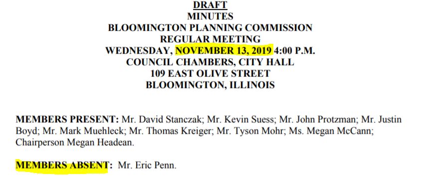 Bloomington Planning Commission Blnnews